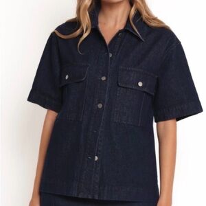 Petal & pup della denim shirt size small